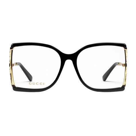 square acetate and metal glasses gucci|Gucci Livermore Outlet.